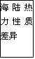 文本框: 海陆热力性质差异